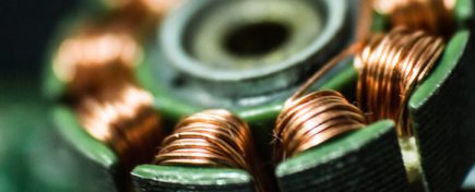 copper winding of a electric permeant magnet motor