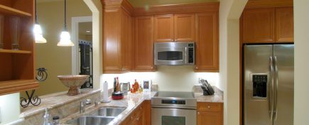 Luxury kitchen with stainless steel appliances