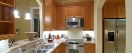 Luxury kitchen with stainless steel appliances