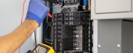 Electrician in the building