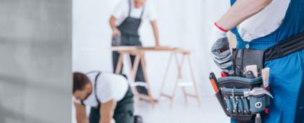 Handyman with tool belt