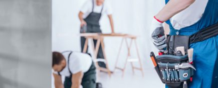 Handyman with tool belt