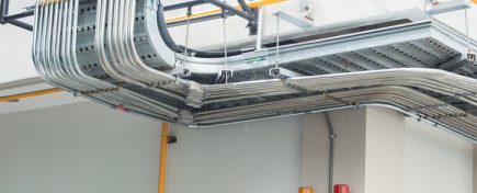 good manage network or electric cable with metal flex pipe or outdoor conduit weather proof.